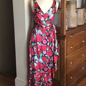 Hutch Red and Purple Asymmetrical Dress